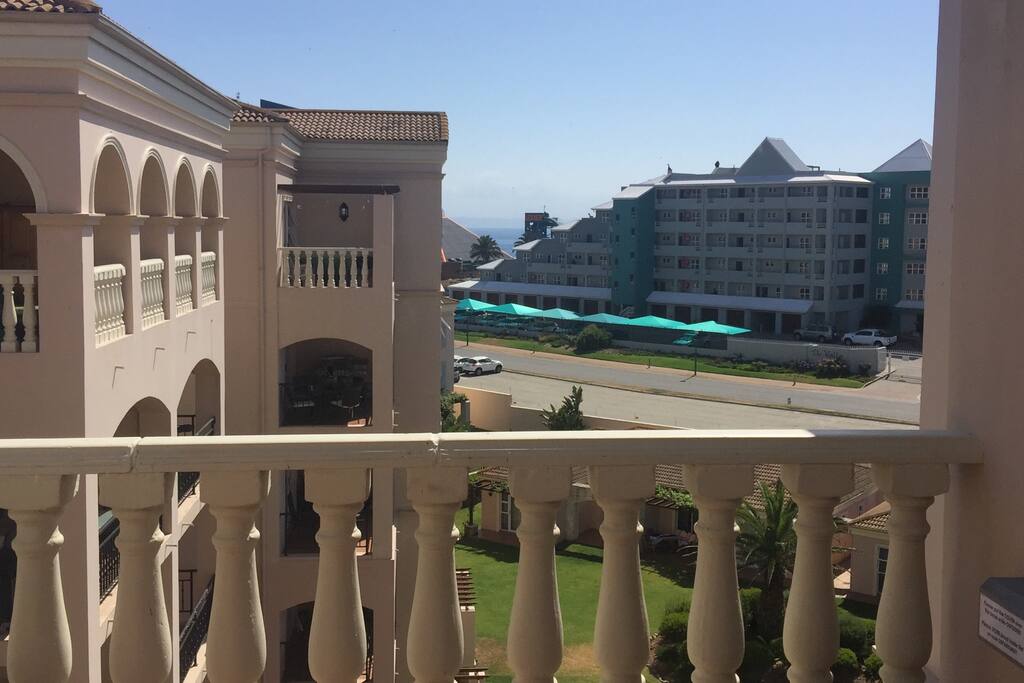 View from Balcony towards Water Park ; Diaz Hotel and Diaz Main Beach