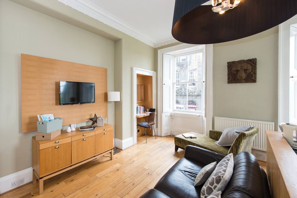 New TV with Freeview and ample comfortable seating for 4 guests, free WiFi throughout