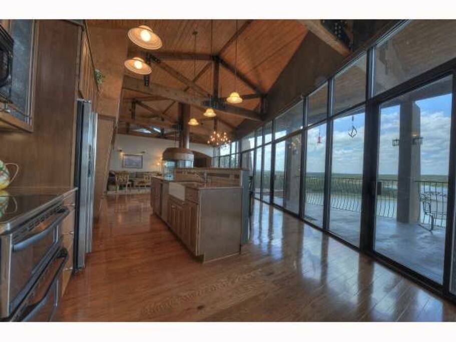 Kitchen with view