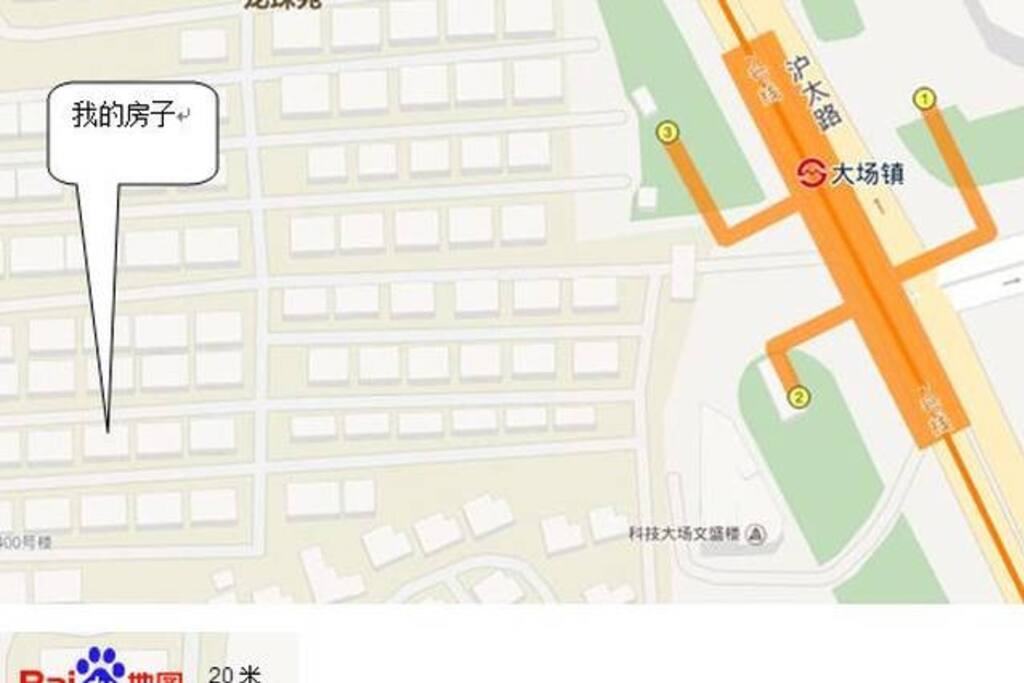 距离上海地铁7号线3号口3分钟步行路程