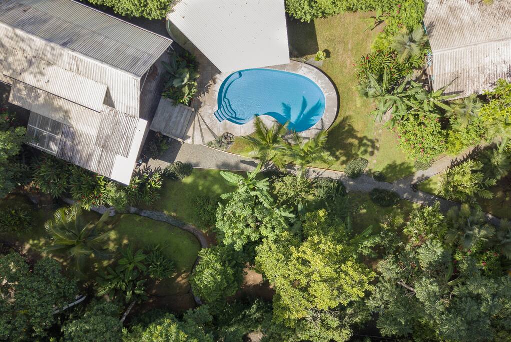 Left to right, Casa Bella, Swimming pool and pool deck, Casita Bonita.