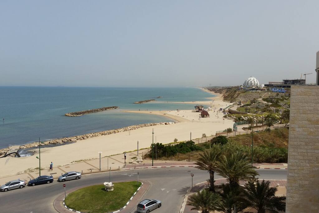 The Ashkelon beach and shoreline right outside