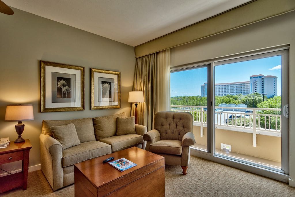 sofa bed and balcony