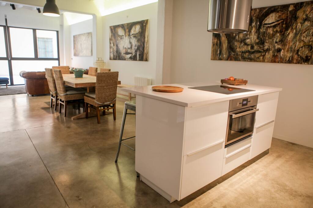 Modern kitchen with cooking island