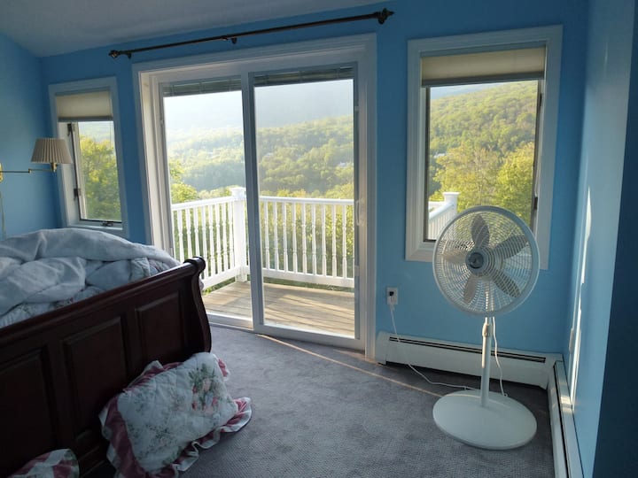 The master bedroom with balcony.