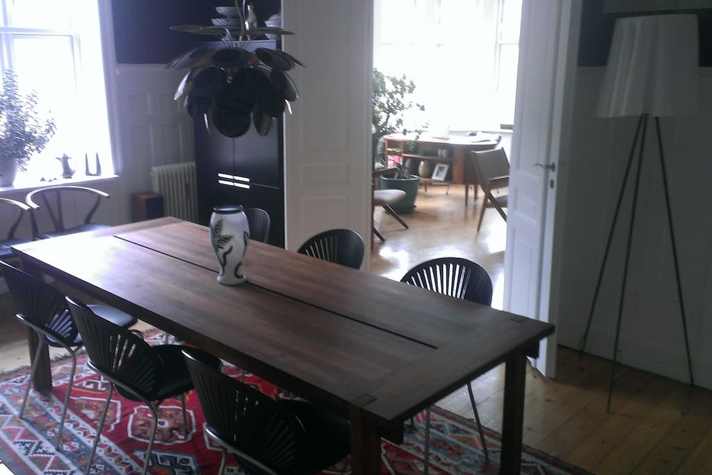 View from the dining room to the en suite living room.