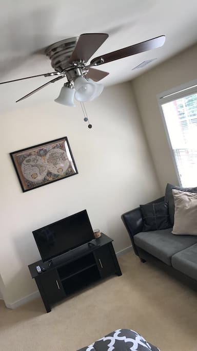 Couch and TV in 2nd master suite