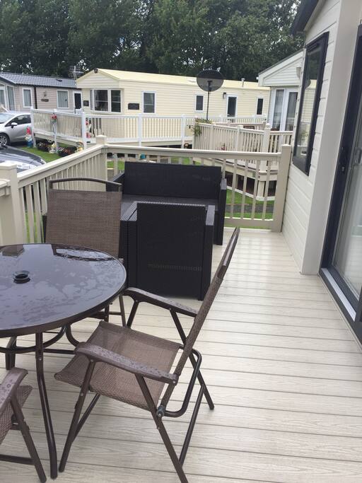 Seating on front decking.