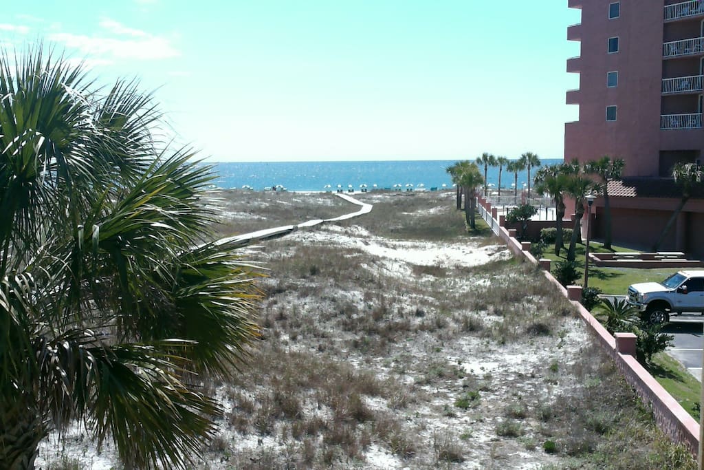 balcony view only a 2 minute stroll to the beach