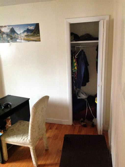 Wardrobe in the room.