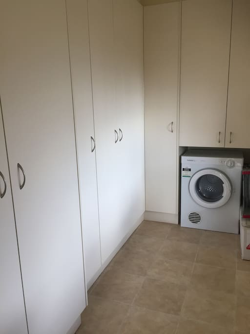 Dryer and cupboard space