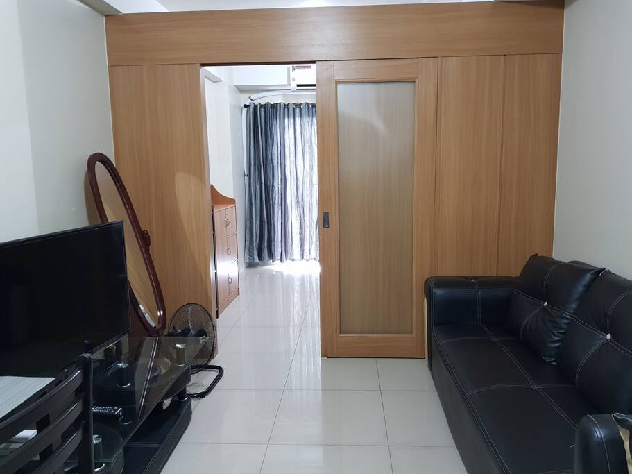 Living Room Area with 49" Smart TV