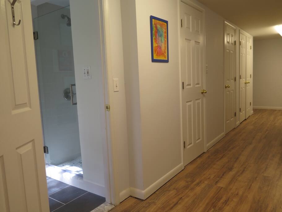 Long hallway - looking towards second bedroom.