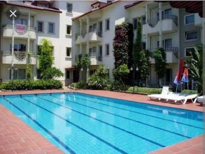 Apartment with a pool in the center