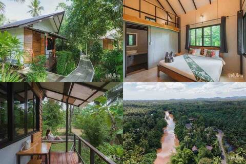 Bungalow in jungle river free kayak and bicycle