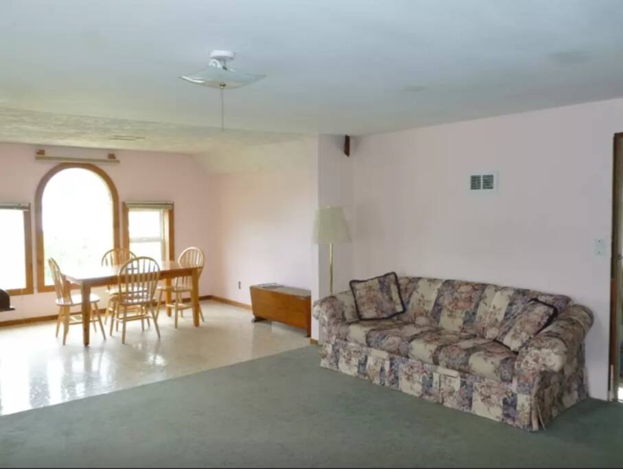 Living and dining areas