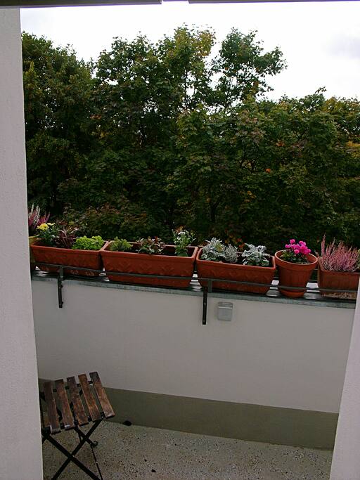Balkon mit Blumen