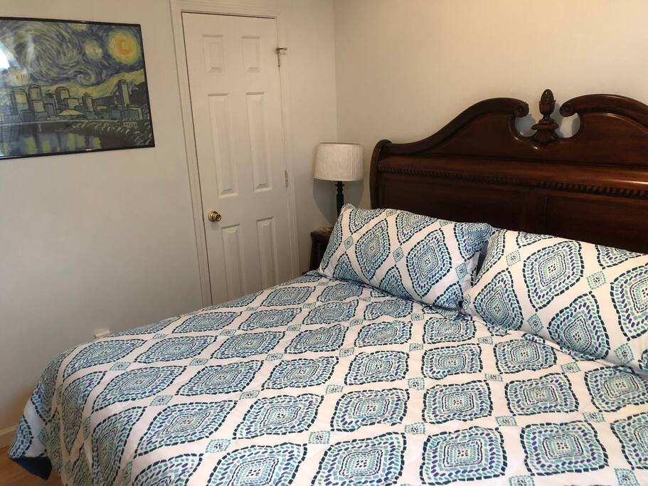 Closet with hangars if needed. Iron and ironing board.
