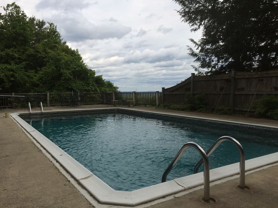 Our deep 32x16 foot pool with a view...