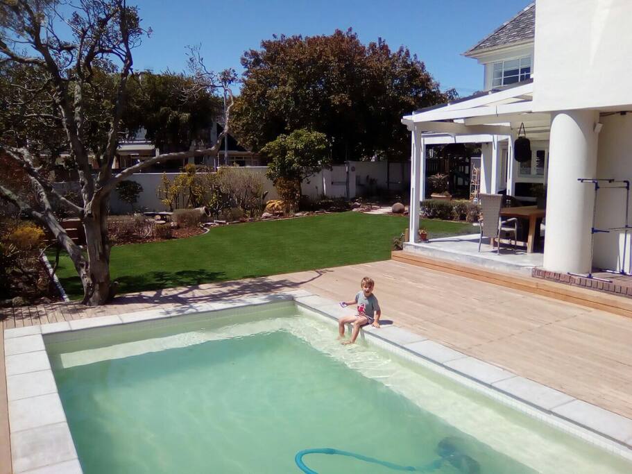 Pool filled with borehole water