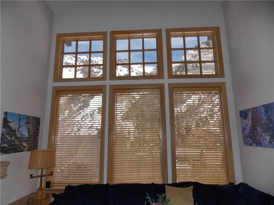 Living Room windows let in lots of natural light