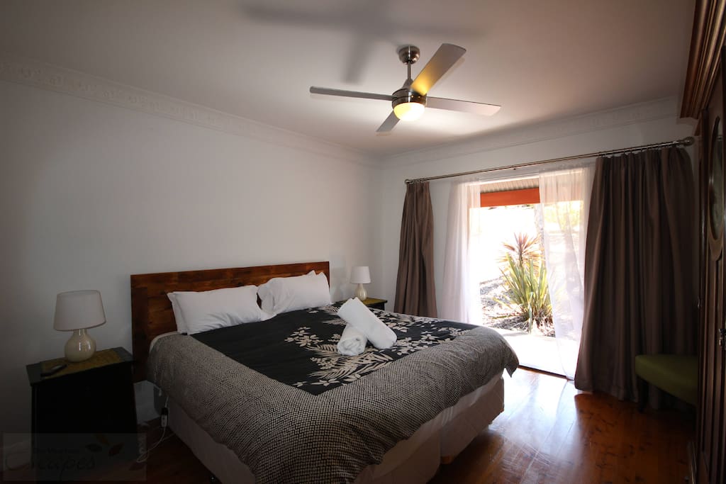 Main bedroom with French door access to the outdoors
