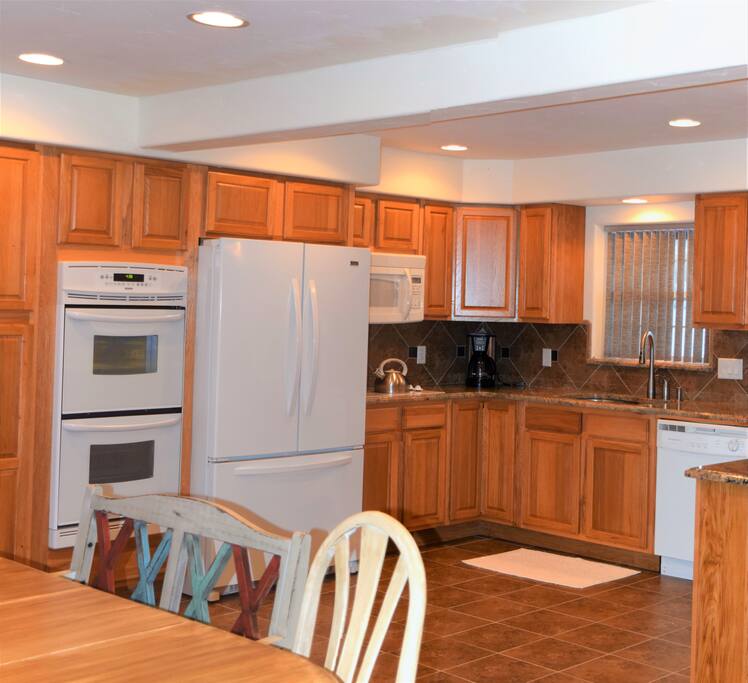 Open kitchen and dining room