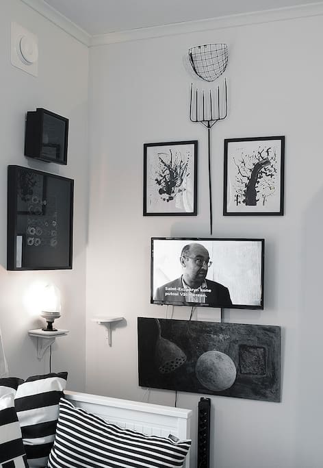 Television and lot of original art
