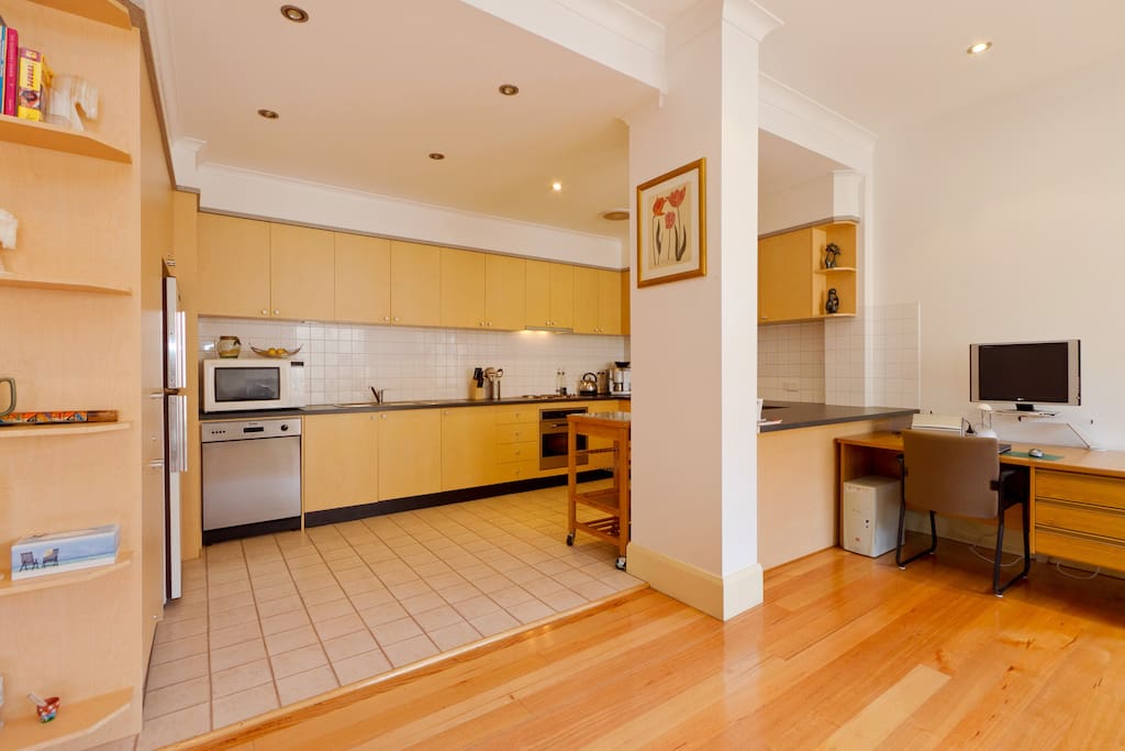 HUGE Kitchen with loads of bench and cupboard space.