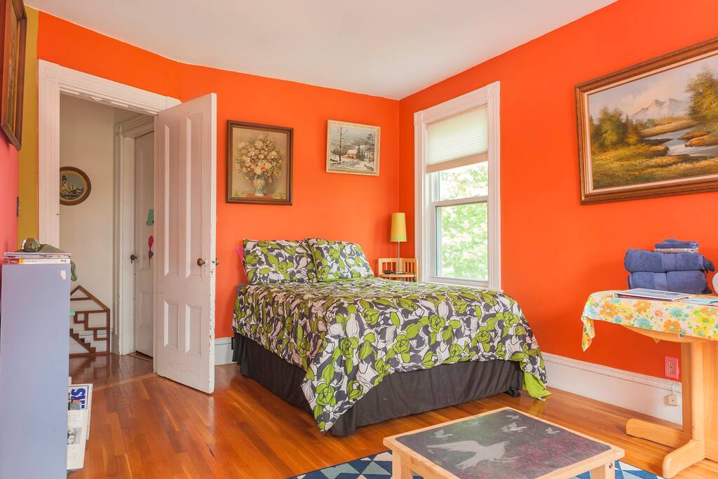 One cozy full size bed for you to rest in.