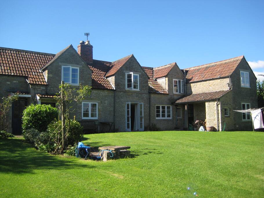 Cottage with lawn