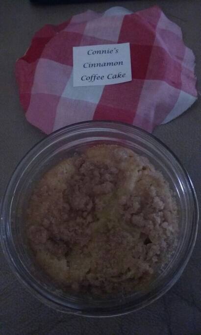 Homemade from scratch Coffee cakes in a jar