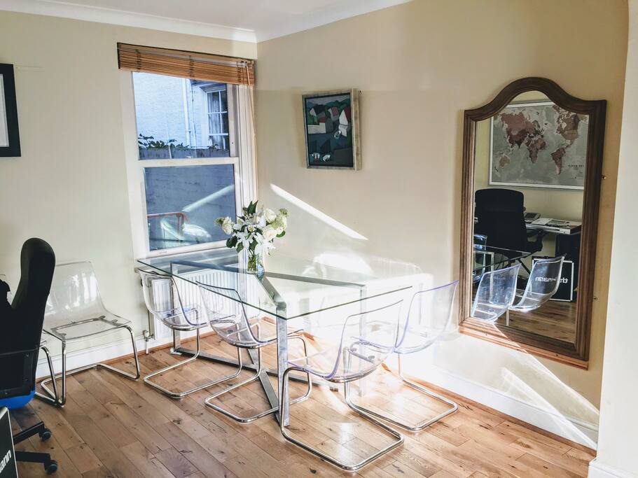 Dining table in the living room