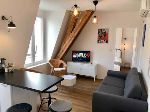 Propriété Airbnb réussie: Elegant studio a stone's throw from Part-Dieu à Lyon 6e Arrondissement