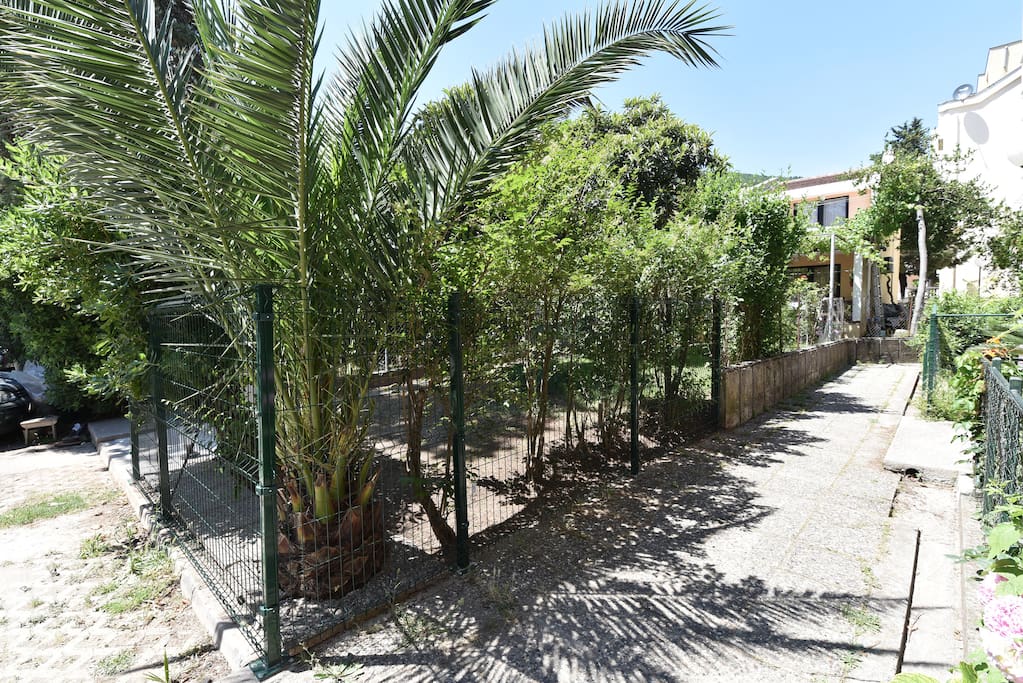 VIEW FROM THE PARKING TOWARDS THE GARDEN (FRONT OF THE HOUSE)