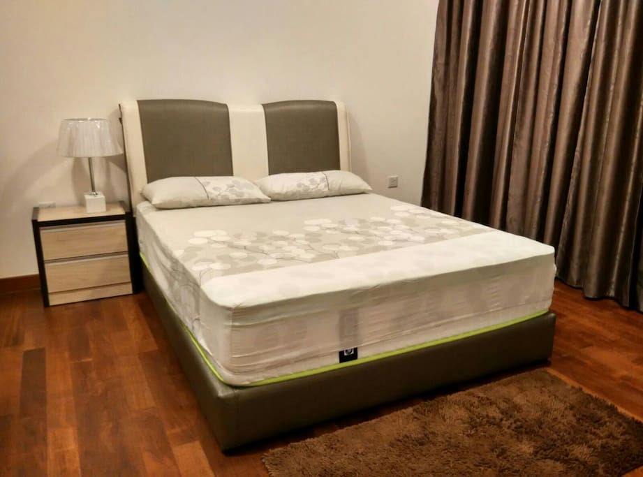 Private room with attached bath, comfortable bed in bedroom 2
