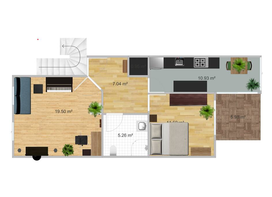 Your room is the one with access to balcony.
