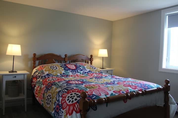 Cama doble en la segunda planta. 