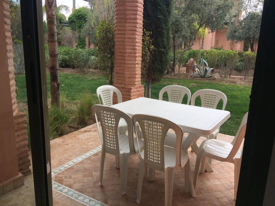 Outdoors garden seating