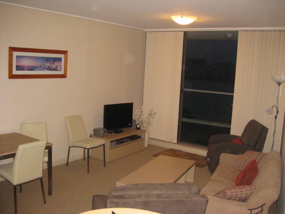 Positioned between the 2 bedrooms for better privacy and opens onto balcony