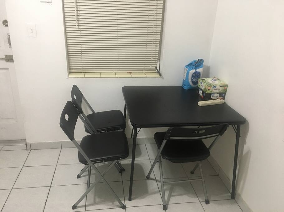Table in the kitchen