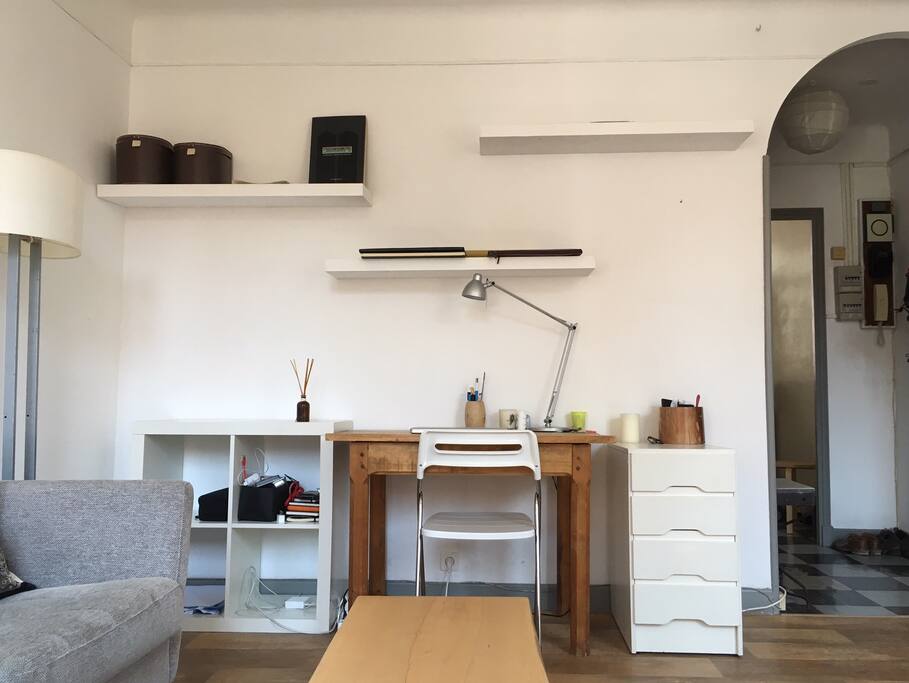Work station in Living Room
