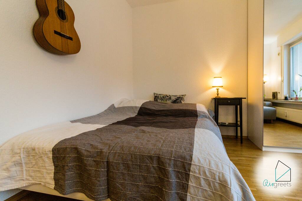 Have restful nights in the comfy double bed!