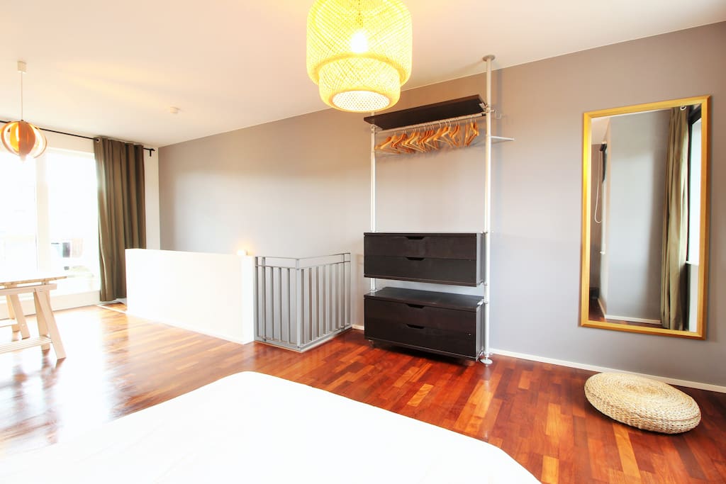 The room is very spacious and offers you enough space to store your clothes etc.