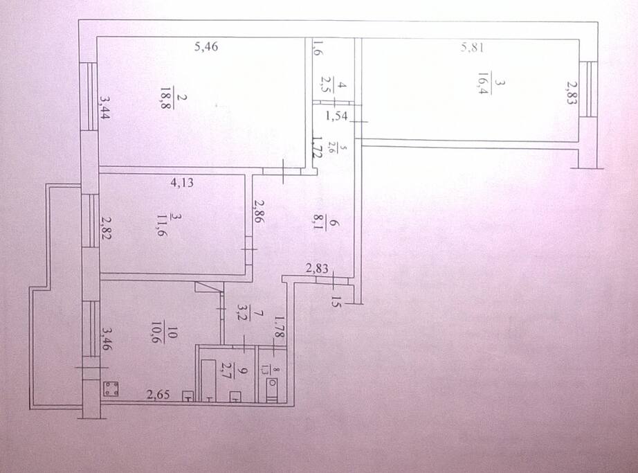 The plan of the apartment