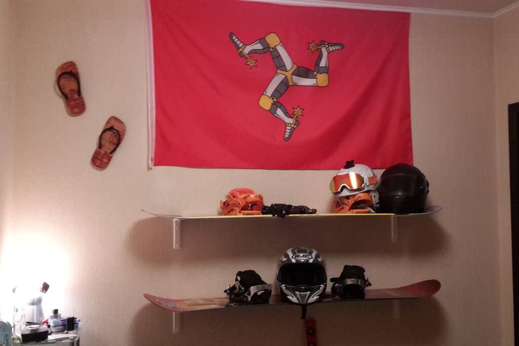 Hallway wall.