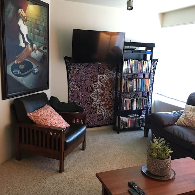 HD TV with PS4 that connects to Netflix and Hulu.