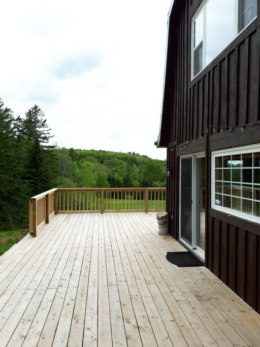 Cottage porch with a view, patio set and bbq