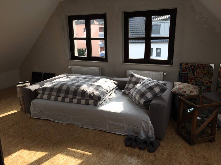 Sleeping place - couch bed combination 100cm x 200cm