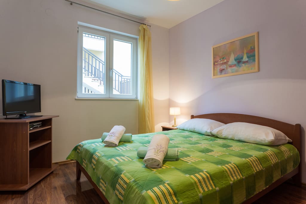 Double bedroom with sat TV